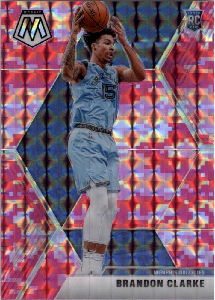 #207 Brandon Clarke - Memphis Grizzlies - 2019-20 Panini Mosaic - Camo Pink Basketball