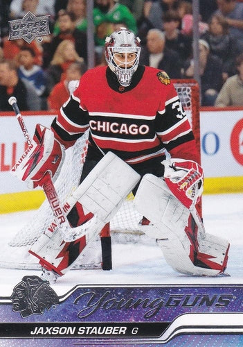 #207 Jaxson Stauber - Chicago Blackhawks - 2023-24 Upper Deck Hockey