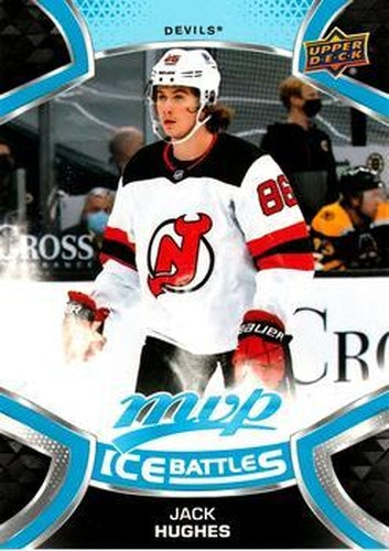 #207 Jack Hughes - New Jersey Devils - 2021-22 Upper Deck MVP - Ice Battles Hockey