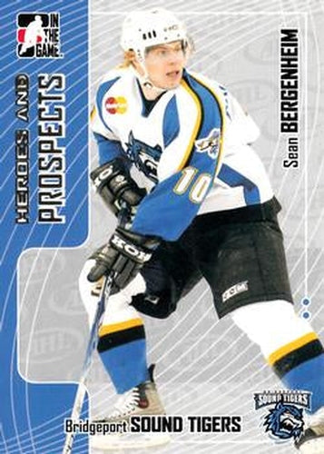 #207 Sean Bergenheim - Bridgeport Sound Tigers - 2005-06 In The Game Heroes and Prospects Hockey
