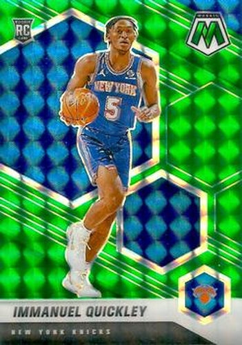 #208 Immanuel Quickley - New York Knicks - 2020-21 Panini Mosaic - Mosaic Green Basketball
