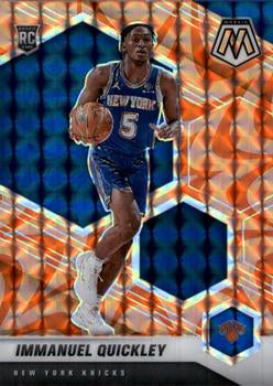 #208 Immanuel Quickley - New York Knicks - 2020-21 Panini Mosaic - Mosaic Reactive Orange Basketball
