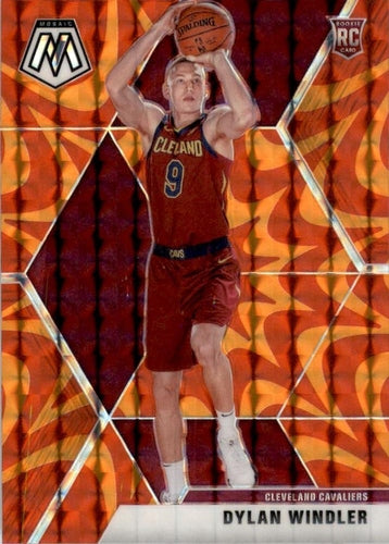 #208 Dylan Windler - Cleveland Cavaliers - 2019-20 Panini Mosaic - Reactive Orange Basketball