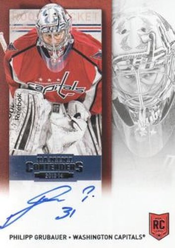 #208 Philipp Grubauer - Washington Capitals - 2013-14 Panini Contenders Hockey