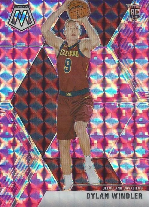 #208 Dylan Windler - Cleveland Cavaliers - 2019-20 Panini Mosaic - Camo Pink Basketball