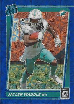 #208 Jaylen Waddle - Miami Dolphins - 2021 Donruss Optic - Blue Scope Football