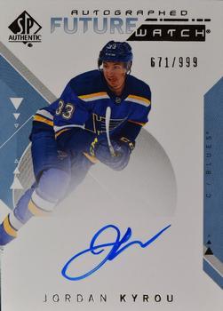 #208 Jordan Kyrou - St. Louis Blues - 2018-19 SP Authentic Hockey