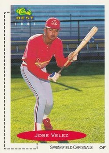 #208 Jose Velez - Springfield Cardinals - 1991 Classic Best Baseball