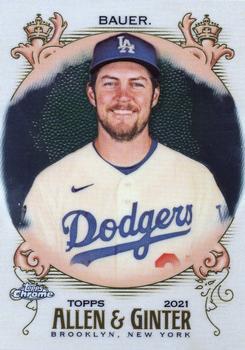 #208 Trevor Bauer - Los Angeles Dodgers - 2021 Topps Allen & Ginter Chrome Baseball