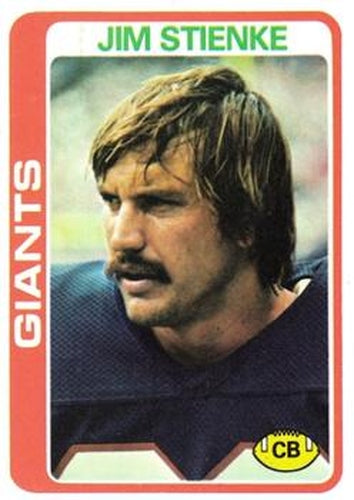 #208 Jim Stienke - New York Giants - 1978 Topps Football
