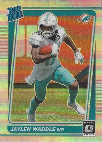 #208 Jaylen Waddle - Miami Dolphins - 2021 Donruss Optic - Holo Football