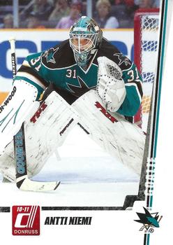#208 Antti Niemi - San Jose Sharks - 2010-11 Donruss Hockey