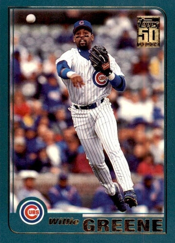 #208 Willie Greene - Chicago Cubs - 2001 Topps Baseball