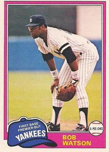 #208 Bob Watson - New York Yankees - 1981 O-Pee-Chee - Gray Back Baseball