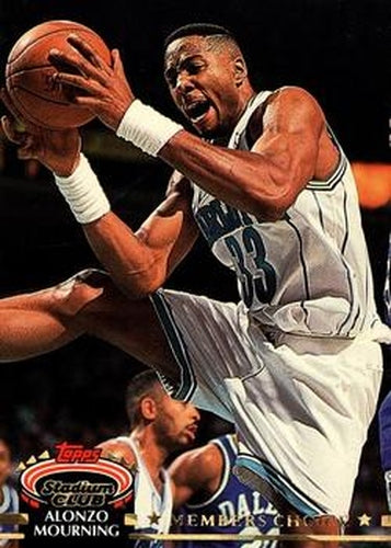 #209 Alonzo Mourning - Charlotte Hornets - 1992-93 Stadium Club Basketball