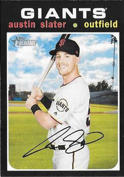 #209 Austin Slater - San Francisco Giants - 2020 Topps Heritage Baseball