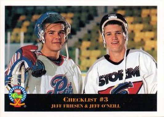#209 Jeff Friesen / Jeff O'Neill - Regina Pats / Guelph Storm - 1994 Classic Pro Hockey Prospects Hockey
