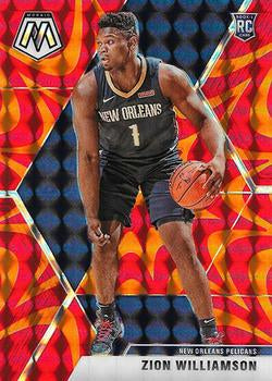 #209 Zion Williamson - New Orleans Pelicans - 2019-20 Panini Mosaic - Reactive Orange Basketball