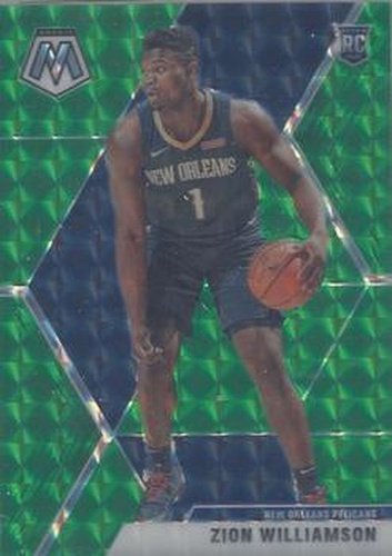 #209 Zion Williamson - New Orleans Pelicans - 2019-20 Panini Mosaic - Green Prizm Basketball