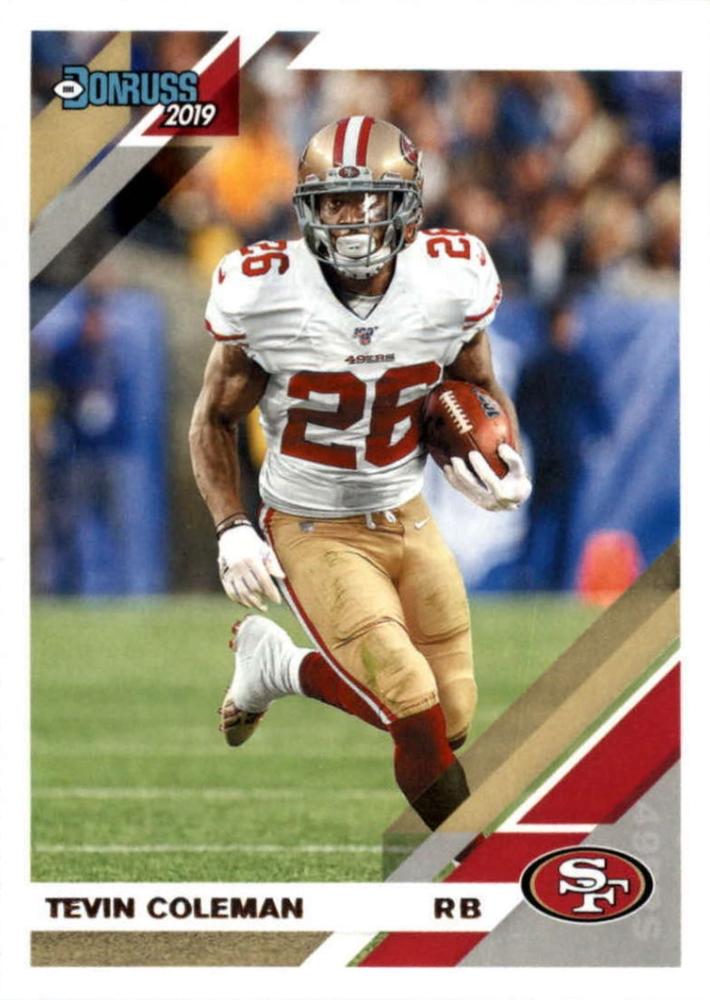 #20 Tevin Coleman - San Francisco 49ers - 2019 Donruss Football
