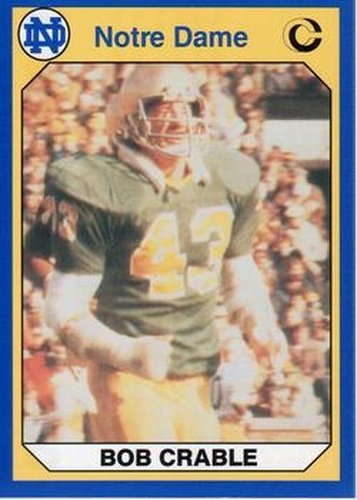 #20 Bob Crable - Notre Dame Fighting Irish - 1990 Collegiate Collection Notre Dame Football