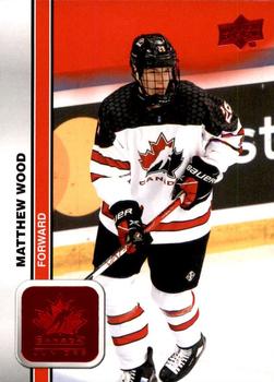 #20 Matthew Wood - Canada - 2023 Upper Deck Team Canada Juniors - Red Foil Hockey