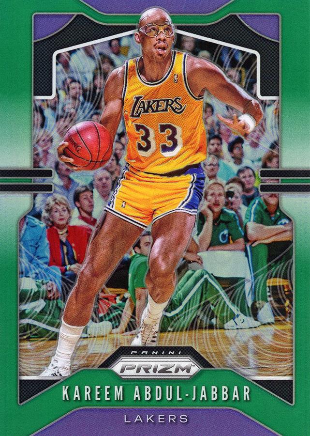 #20 Kareem Abdul-Jabbar - Los Angeles Lakers - 2019-20 Panini Prizm - Prizms Green Basketball