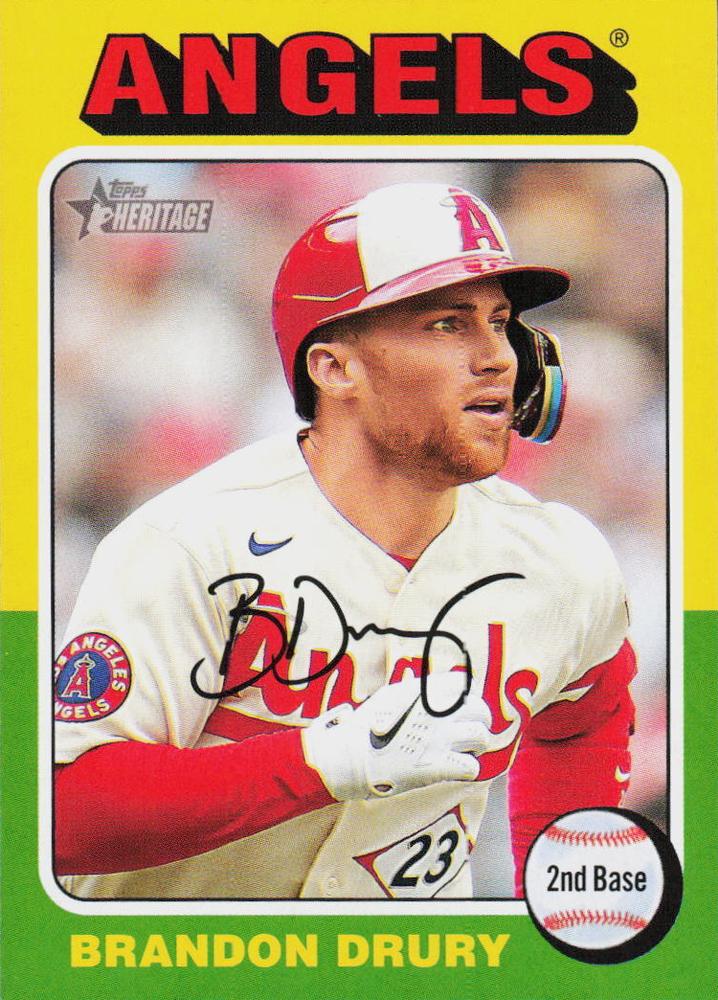 #20 Brandon Drury - Los Angeles Angels - 2024 Topps Heritage Baseball