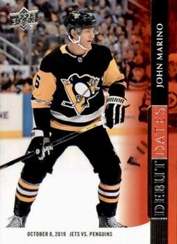 #DD-20 John Marino - Pittsburgh Penguins - 2020-21 Upper Deck - Debut Dates Hockey