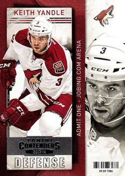 #20 Keith Yandle - Phoenix Coyotes - 2013-14 Panini Contenders Hockey