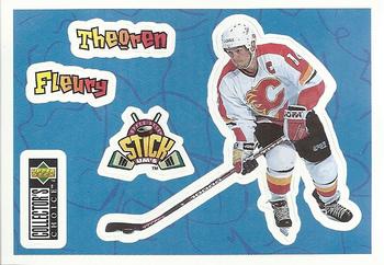 #S20 Theoren Fleury - Calgary Flames - 1996-97 Collector's Choice - Stick-Ums Hockey