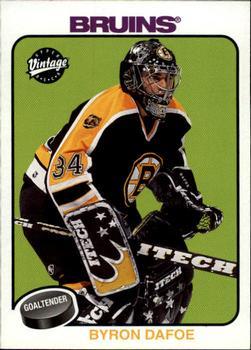 #20 Byron Dafoe - Boston Bruins - 2001-02 Upper Deck Vintage Hockey