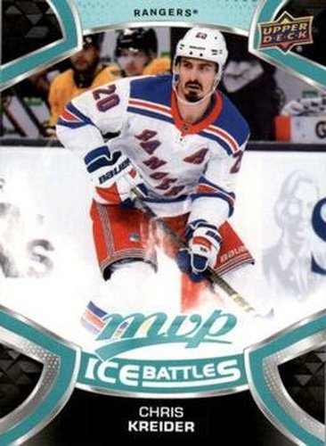 #20 Chris Kreider - New York Rangers - 2021-22 Upper Deck MVP - Ice Battles Hockey