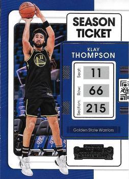 #20 Klay Thompson - Golden State Warriors - 2021-22 Panini Contenders Basketball