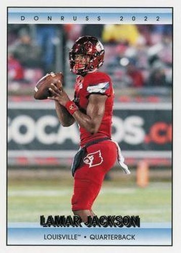 #20 Lamar Jackson - Louisville Cardinals - 2022 Panini Chronicles Draft Picks - Donruss Retro Football