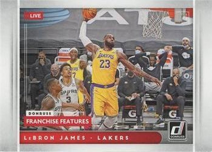 #20 LeBron James - Los Angeles Lakers - 2021-22 Donruss - Franchise Features Basketball