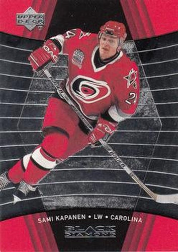 #20 Sami Kapanen - Carolina Hurricanes - 1999-00 Upper Deck Black Diamond Hockey