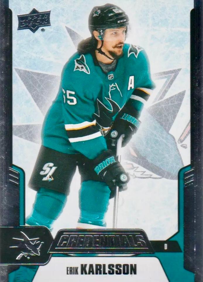 #20 Erik Karlsson - San Jose Sharks - 2019-20 Upper Deck Credentials Hockey