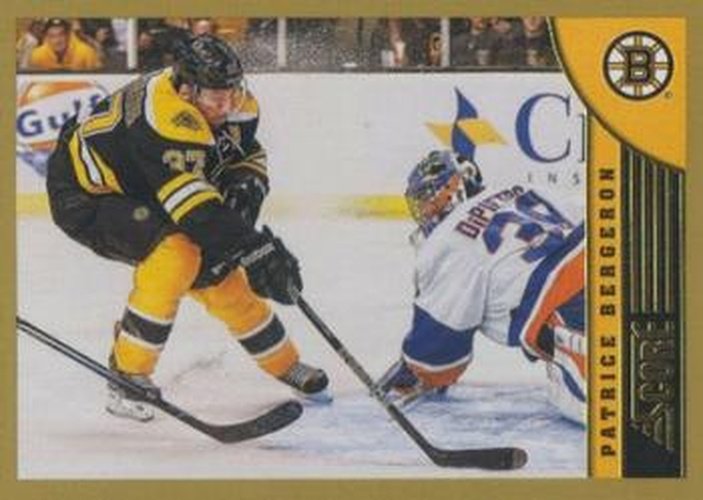 #20 Patrice Bergeron - Boston Bruins - 2013-14 Score - Gold Hockey