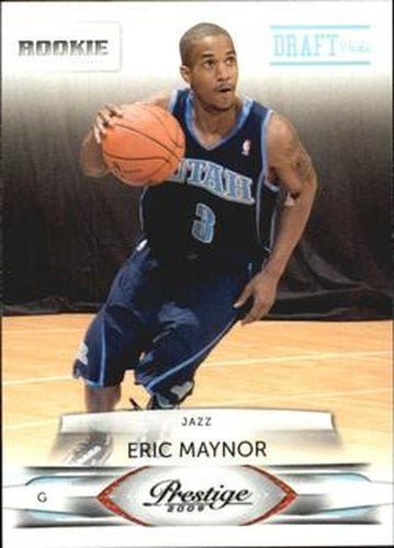 #170 Eric Maynor - Utah Jazz - 2009-10 Panini Prestige - Draft Picks Light Blue Basketball
