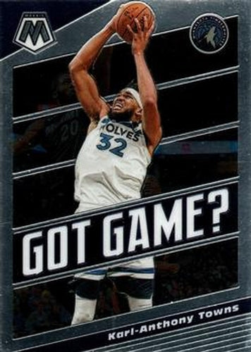 #20 Karl-Anthony Towns - Minnesota Timberwolves - 2019-20 Panini Mosaic - Got Game Basketball