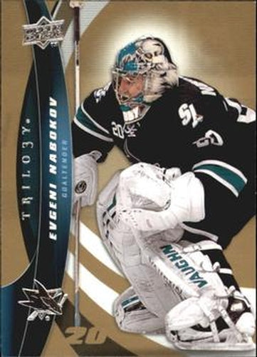 #20 Evgeni Nabokov - San Jose Sharks - 2009-10 Upper Deck Trilogy Hockey
