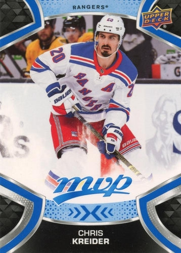 #20 Chris Kreider - New York Rangers - 2021-22 Upper Deck MVP - Blue Hockey