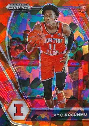 #20b Ayo Dosunmu - Illinois Fighting Illini - 2021 Panini Prizm Draft Picks - Orange Ice Basketball