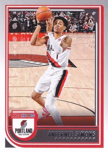 #210 Anfernee Simons - Portland Trail Blazers - 2022-23 Hoops Basketball