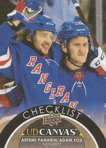 #C210 Artemi Panarin / Adam Fox - New York Rangers - 2021-22 Upper Deck - UD Canvas Hockey
