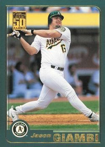 #210 Jason Giambi - Oakland Athletics - 2001 Topps Baseball