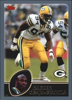#210 Kabeer Gbaja-Biamila - Green Bay Packers - 2003 Topps Football