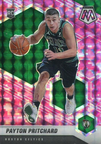 #210 Payton Pritchard - Boston Celtics - 2020-21 Panini Mosaic - Mosaic Camo Pink Basketball