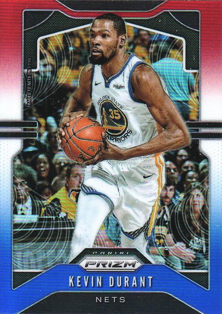 #210 Kevin Durant - Brooklyn Nets - 2019-20 Panini Prizm - Prizms Red White and Blue Basketball